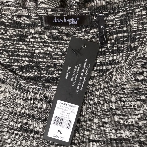 Daisy Fuentes Onyx Sweater Dress Size LP - Picture 6 of 7